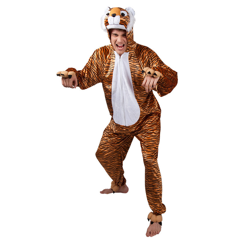 Tiger Kostüm für Erwachsene | Braun
