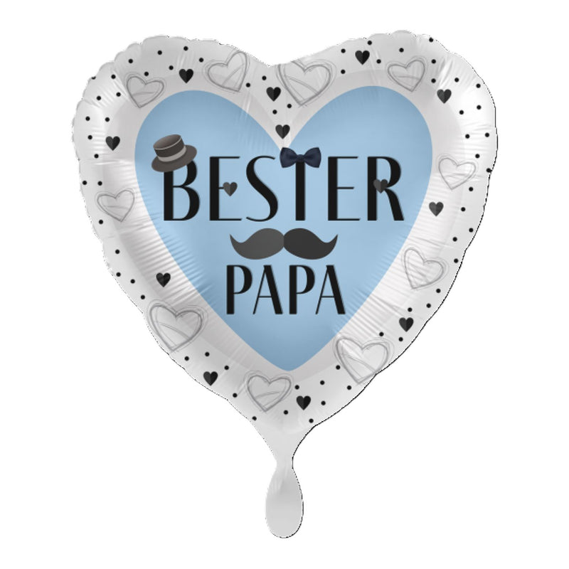 18"/Ø43cm Herz Folienballon "Bester Papa"