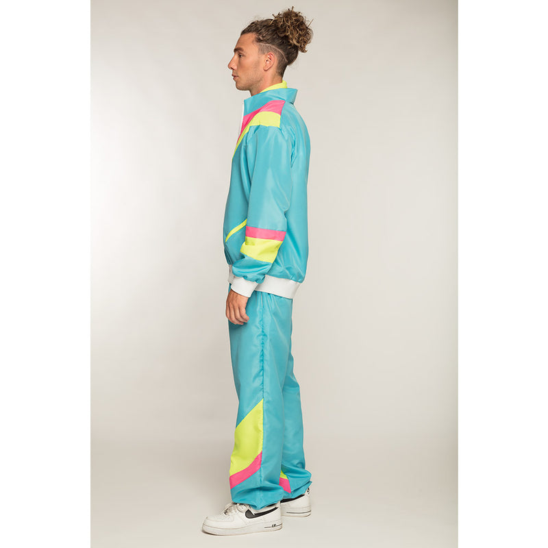 Trainingsanzug "Retro Man" für Herren | Neonblau - UV
