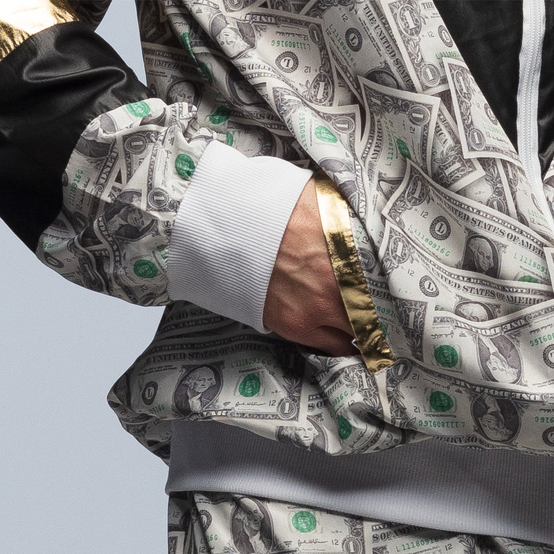 80er Jahre Trainingsanzug "Dollar" für Herren | Mehrfarbig