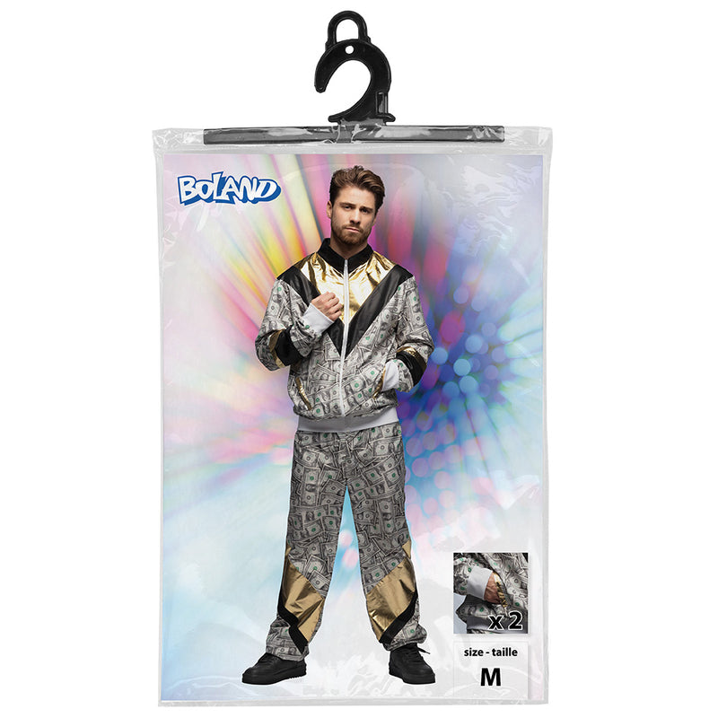 80er Jahre Trainingsanzug "Dollar" für Herren | Mehrfarbig