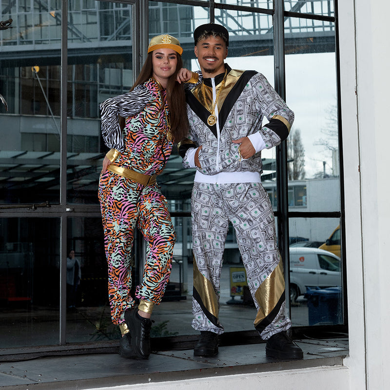 80er Jahre Trainingsanzug "Dollar" für Herren | Mehrfarbig