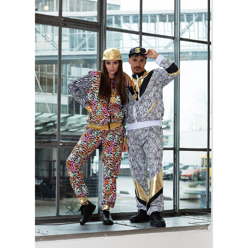 80er Jahre Trainingsanzug "Dollar" für Herren | Mehrfarbig