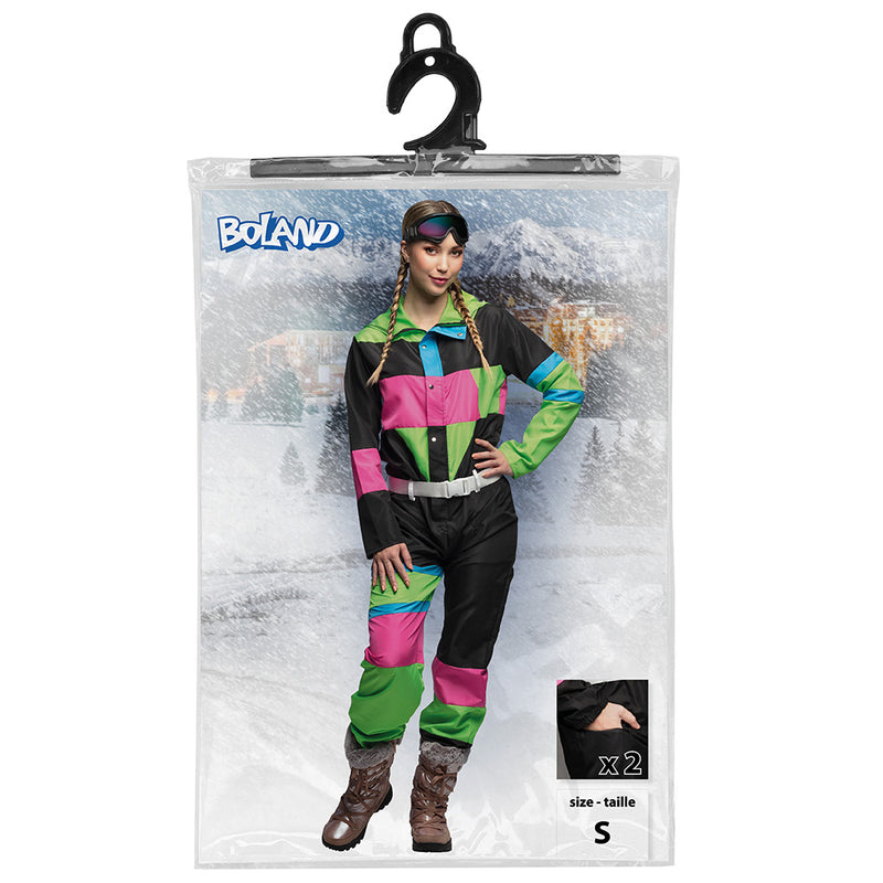 Skianzug "80´s" für Damen 3-tlg. | Schwarz