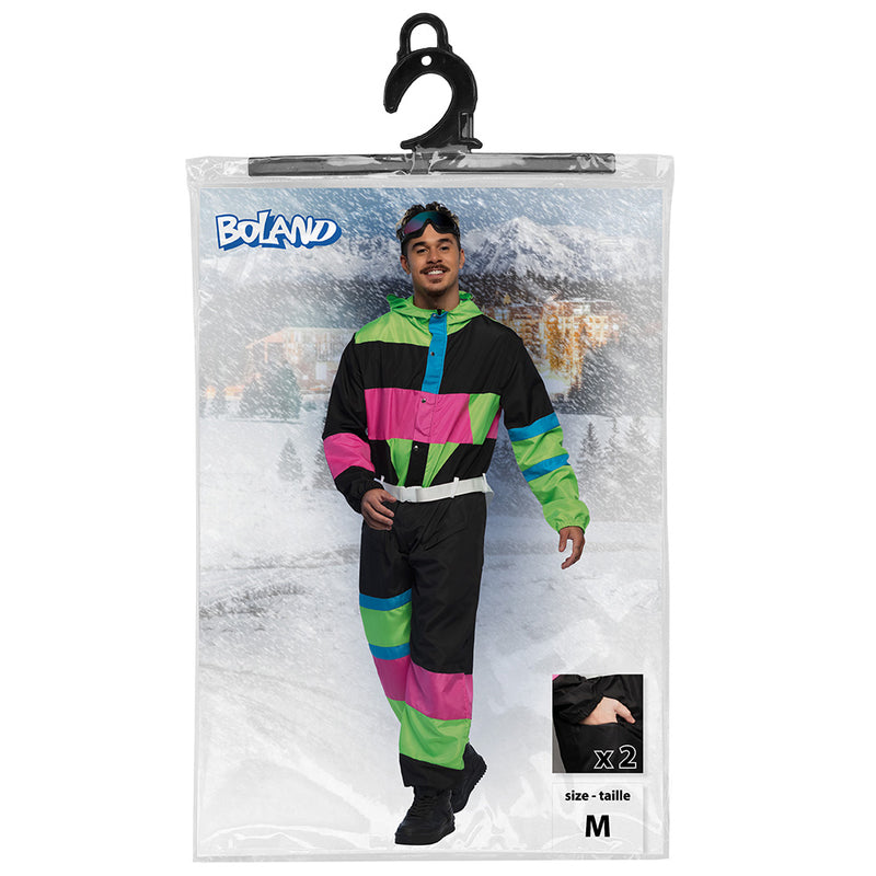 Skianzug "80´s" für Herren 3-tlg. | Schwarz