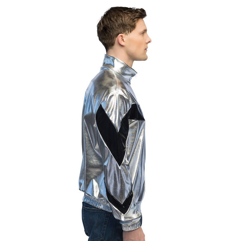 Metallic Trainingsjacke "Cosmic" für Herren | Silber