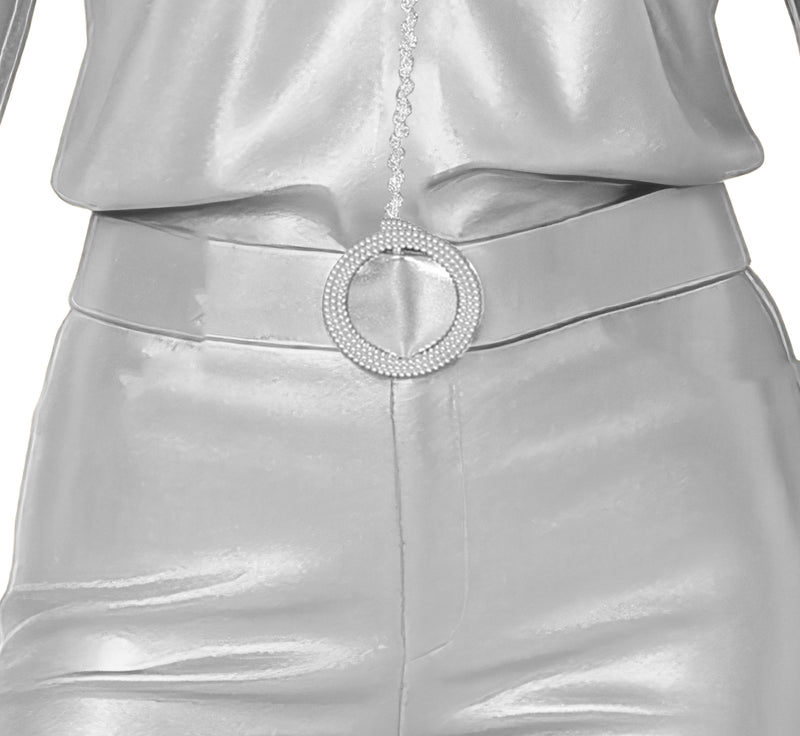 70er Jahre "Disco Star" Kostüm für Damen | Silber