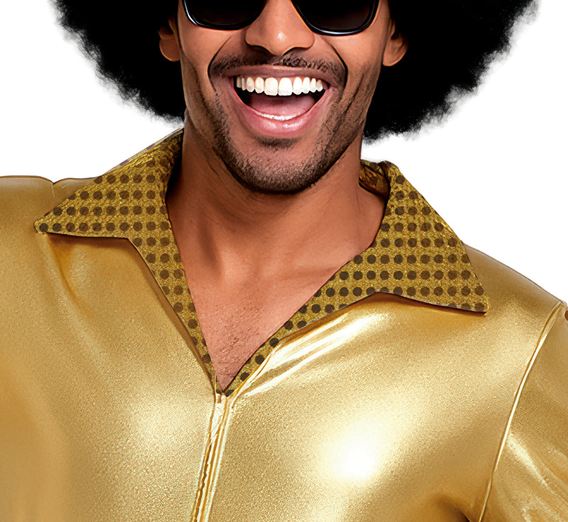 70er Jahre "Disco Star" Kostüm für Herren | Gold