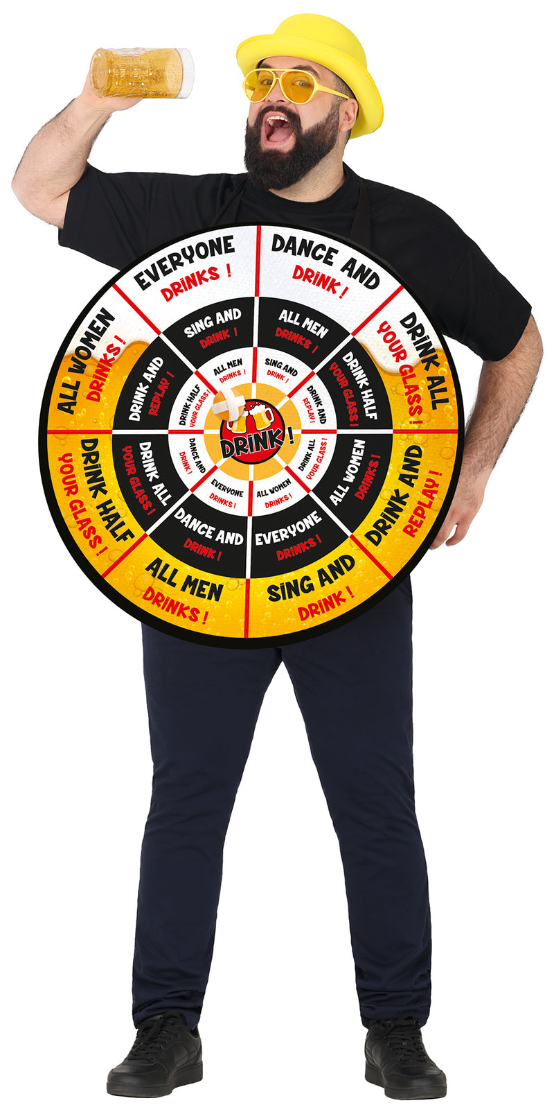 Spaßkostüm"Dart-Scheibe" für Erwachsene | Einheitsgröße 52-54 (L)