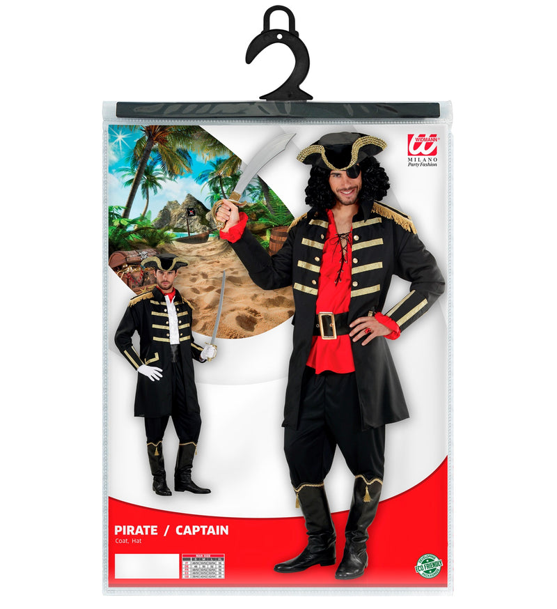 Kostüm Piraten Kapitän Herren - Mantel mit Hut