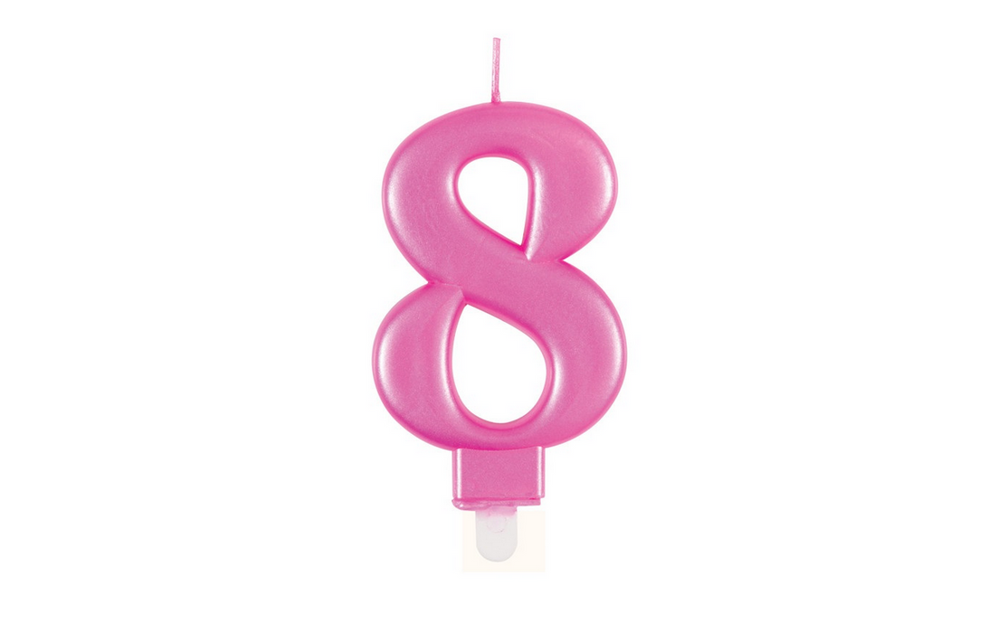 Kerzenzahl Pink #8
