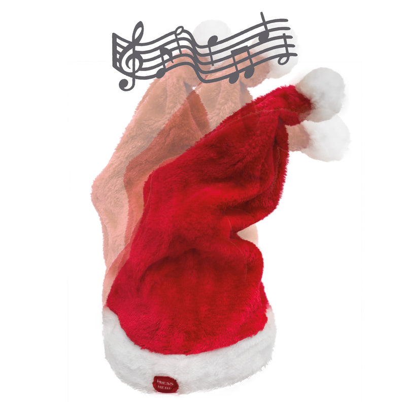 Weihnachtsmann Nikolaus Mütze - Animiert mit Bewegung und  Ton | Rot Weiß