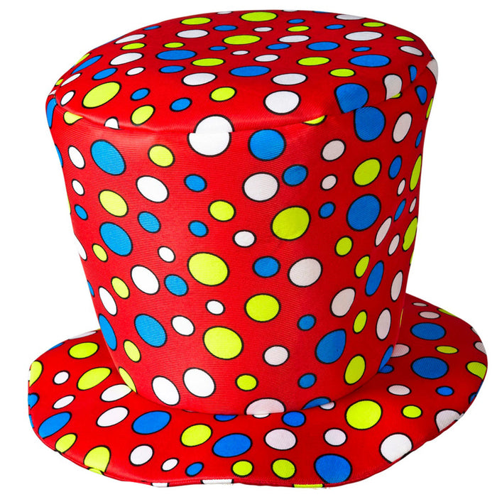 Clown Set "Bunte Punkte" 2-tlg. | Mehrfarbig - Zylinder und Fliege