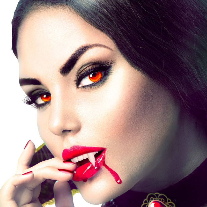 Vampirgebiss für Erwachsene | mit 4 Blutkapseln