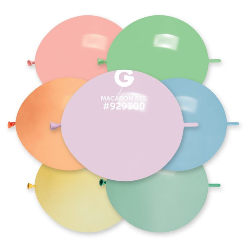 Latexballon 33 cm Verbindungsballon Macaron sortiert #929300 | 50 Stück