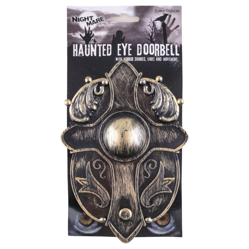 Halloween Deko "Türklingel mit Auge" - Animatronic | 14x5x20 cm