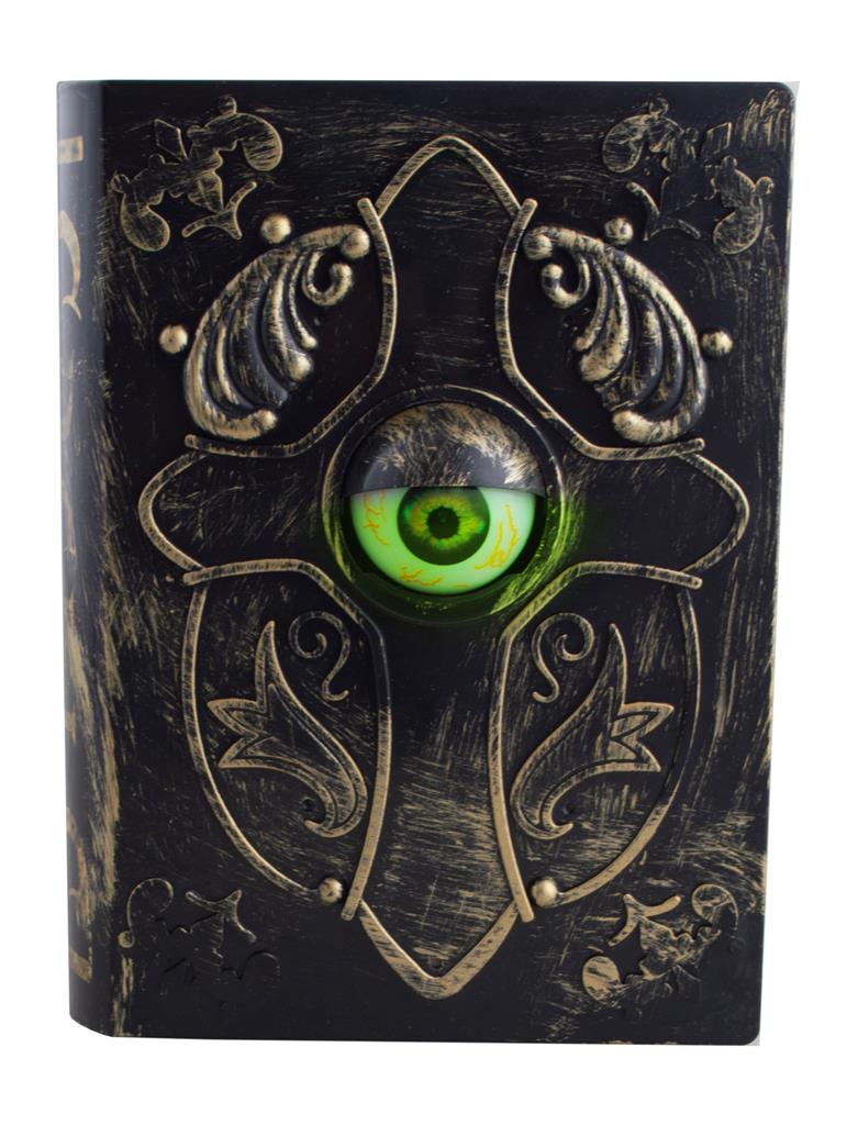 Geisterhaftes Buch mit bösem Auge - Animiert | 16.5 x 22 cm Halloween Deko