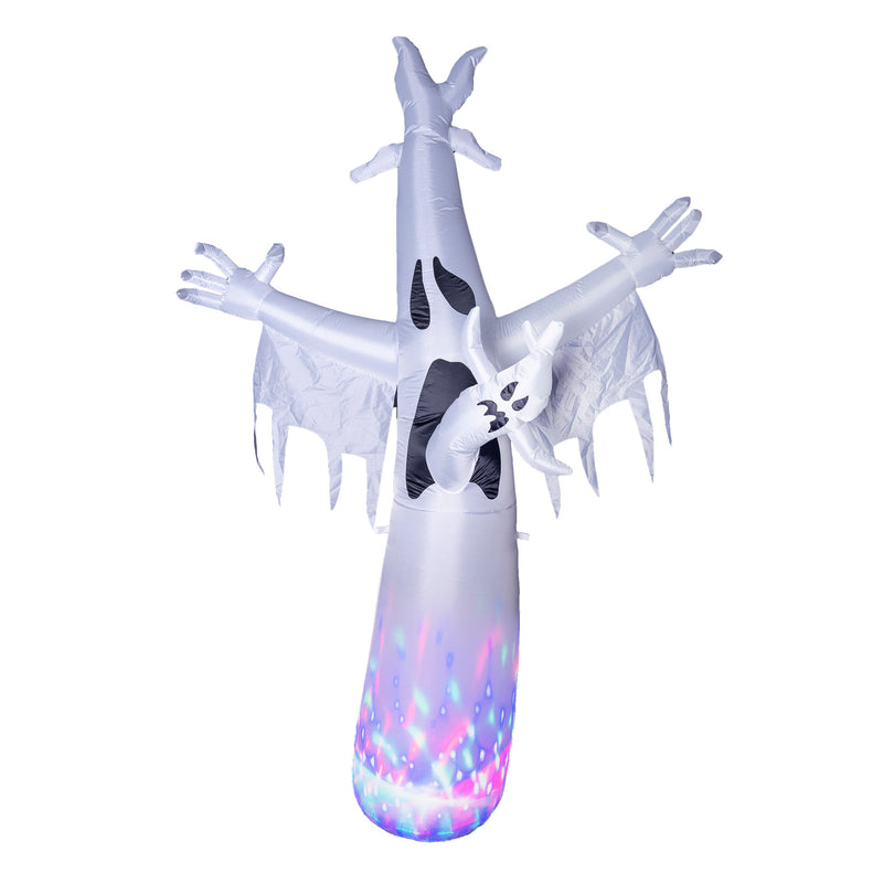Geister Standfigur mit LED - 245x170x55cm | Selbstaufblasend mit Ventilator