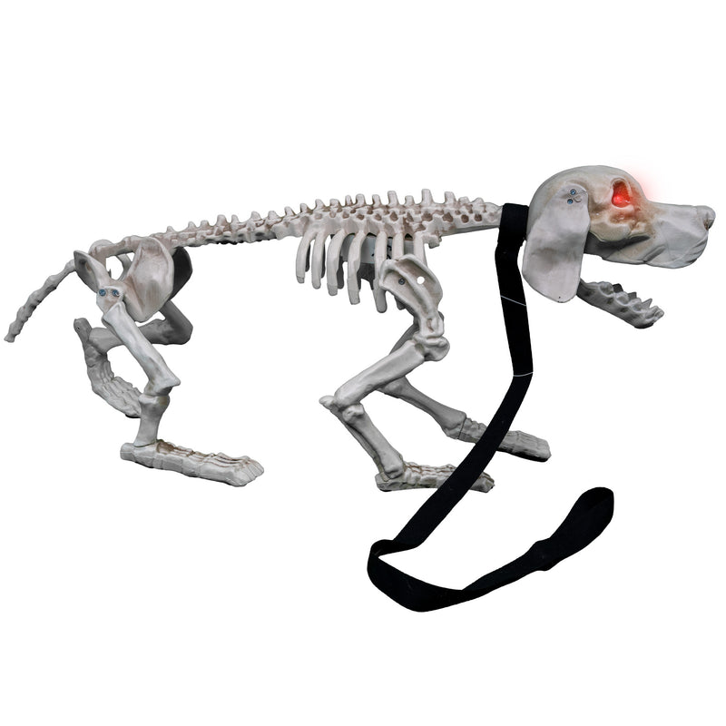 Halloween Dekofigur "Hunde Skelett" Animiert | 32 cm