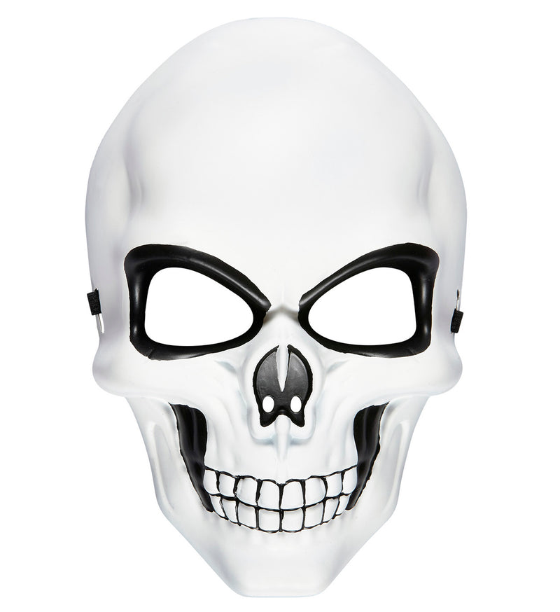 Halloween Maske "Totenkopf" | Weiß Schwarz