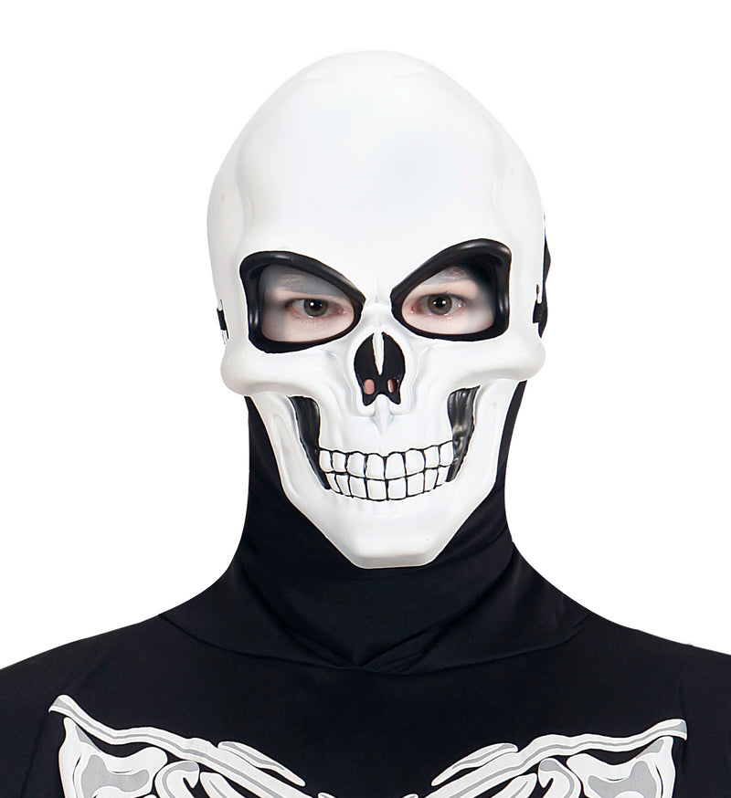 Halloween Maske "Totenkopf" | Weiß Schwarz