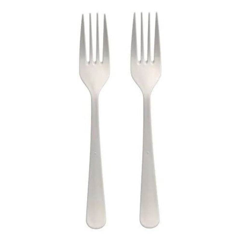 10 Mehrweg PP Gabeln 19 cm | Weiß