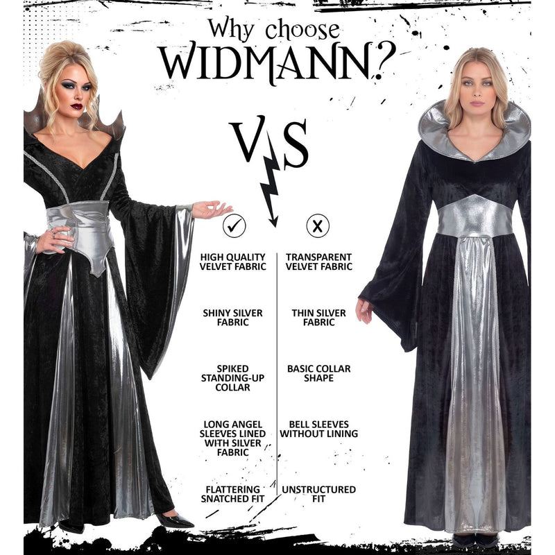 Dunkle Königin Kostüm für Damen | 2-tlg.