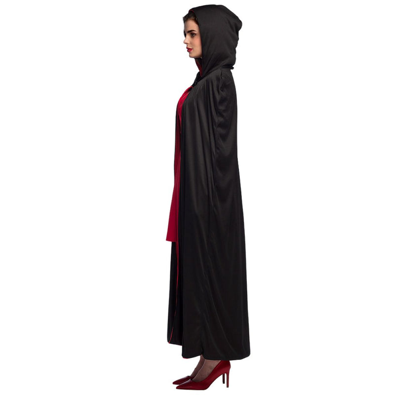 Kostüm Cape schwarz rot wendbar 170cm