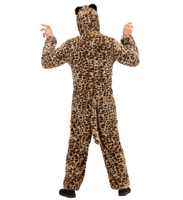Leopard Kostüm für Erwachsene | Braun - Overall Tierkostüm