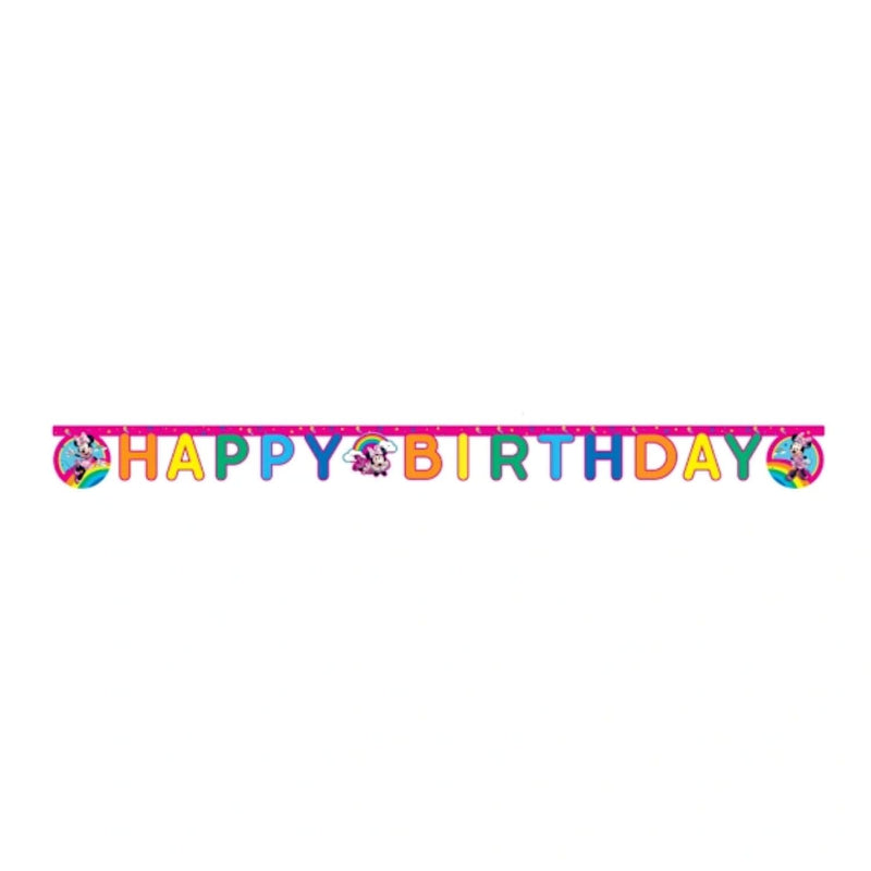 "Minnie Rainbow Make Me Smile" Partydeko Artikel
