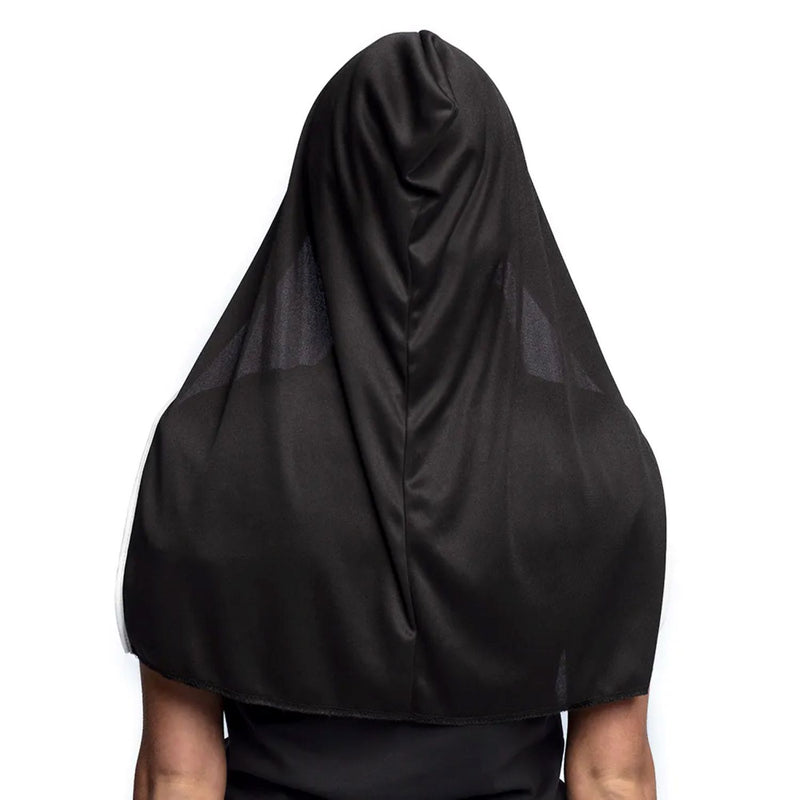 Halloween Latex Maske "Screaming nun" mit Nonnenhaube