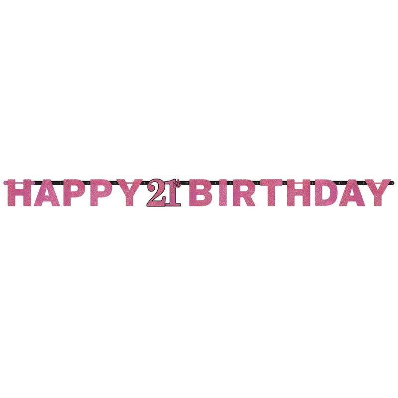 Buchstabengirlande HB #21 Pink ca.213cm