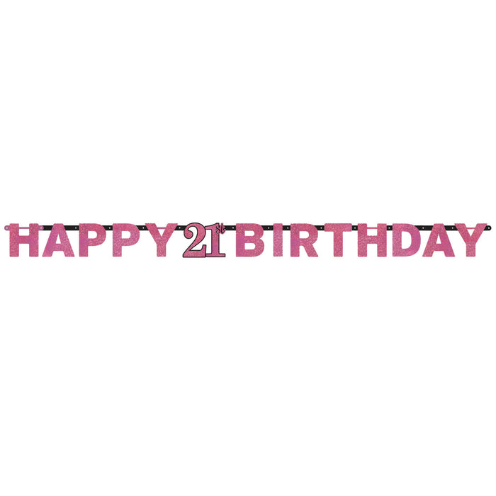 Buchstabengirlande HB #21 Pink ca.213cm
