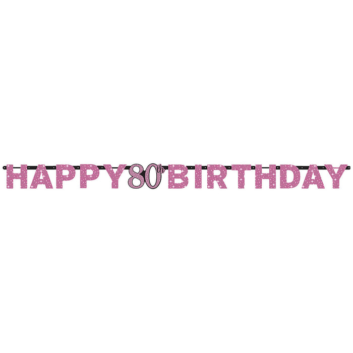 Buchstabengirlande HB #80 Pink ca.213cm