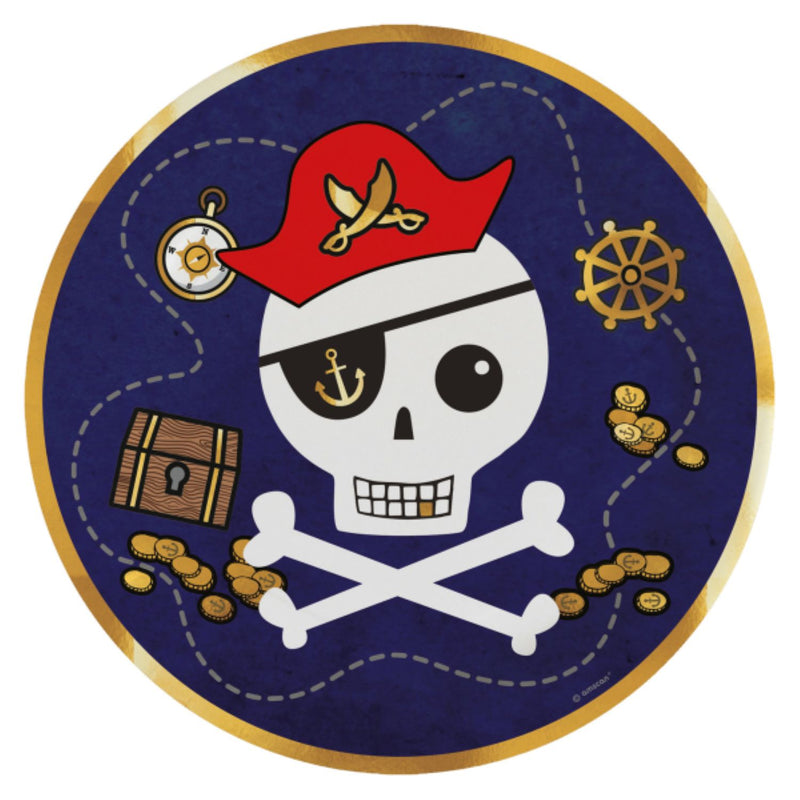 "Pirates Map" | 8 Pappteller Ø 23 cm