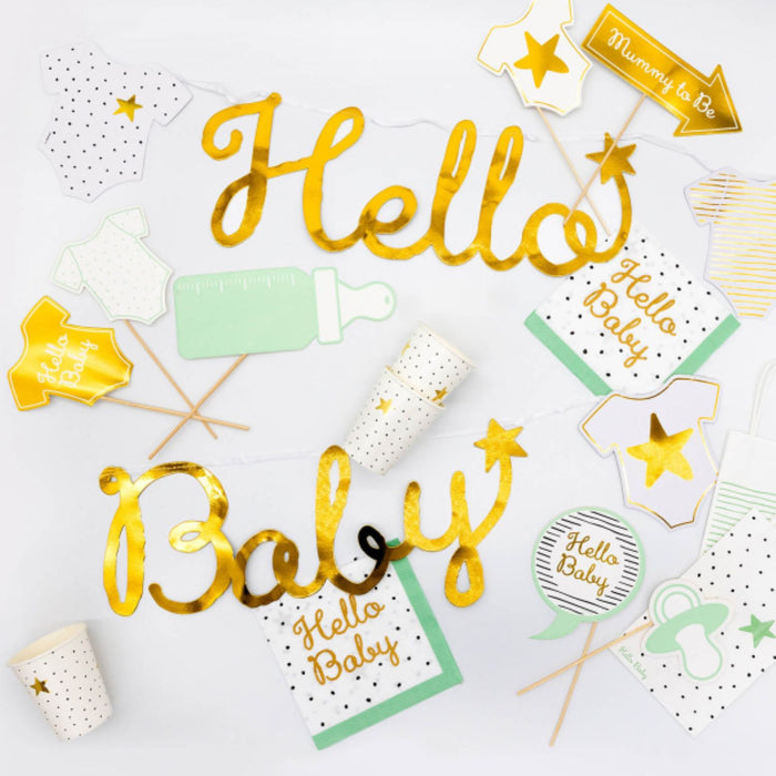 "Hello Baby" Papier Tischdecke | 120x180cm
