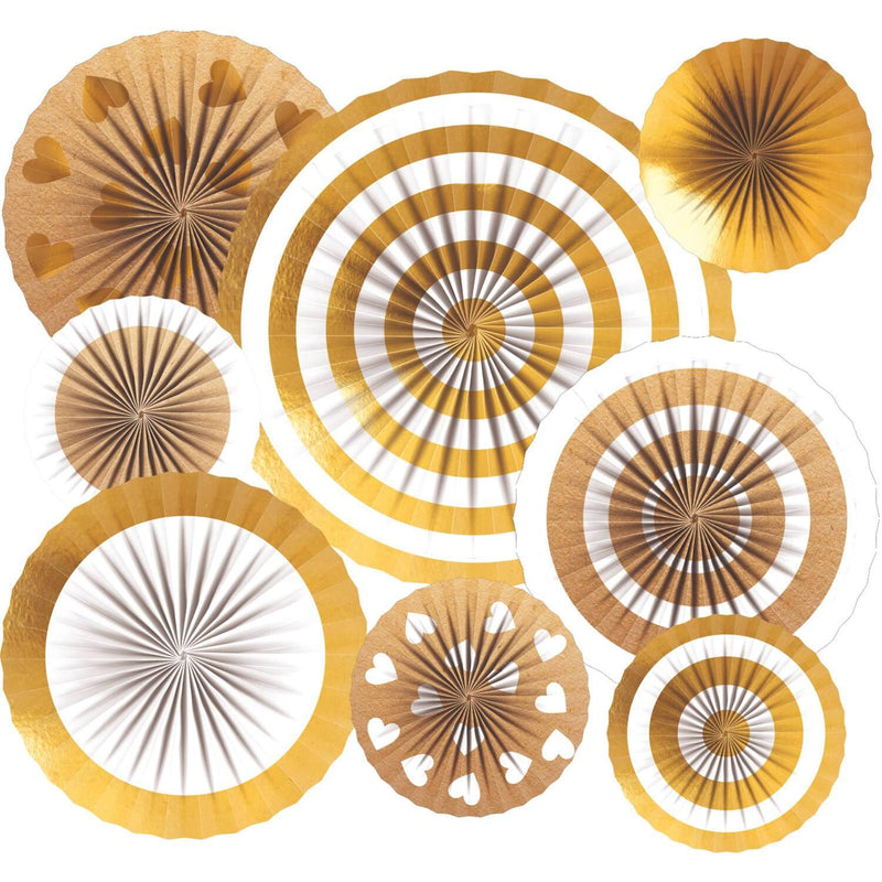 Deko-Fächer-Set Papier 20,3 cm/30,4 cm/40,6 cm | 8 Stück