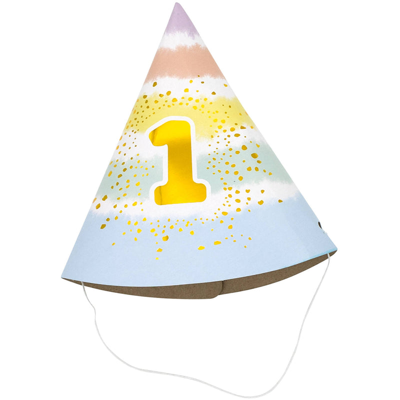 1st Birthday Rainbow Partyhut | 1 Stück