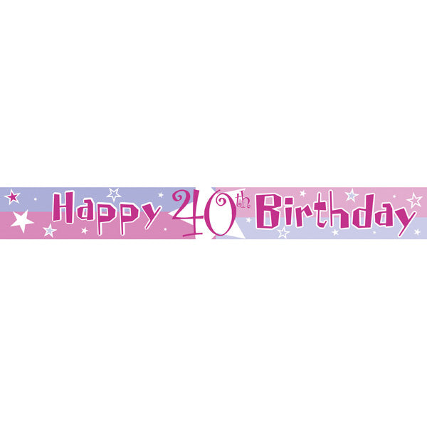 Banner HB Shimmer pink 40
