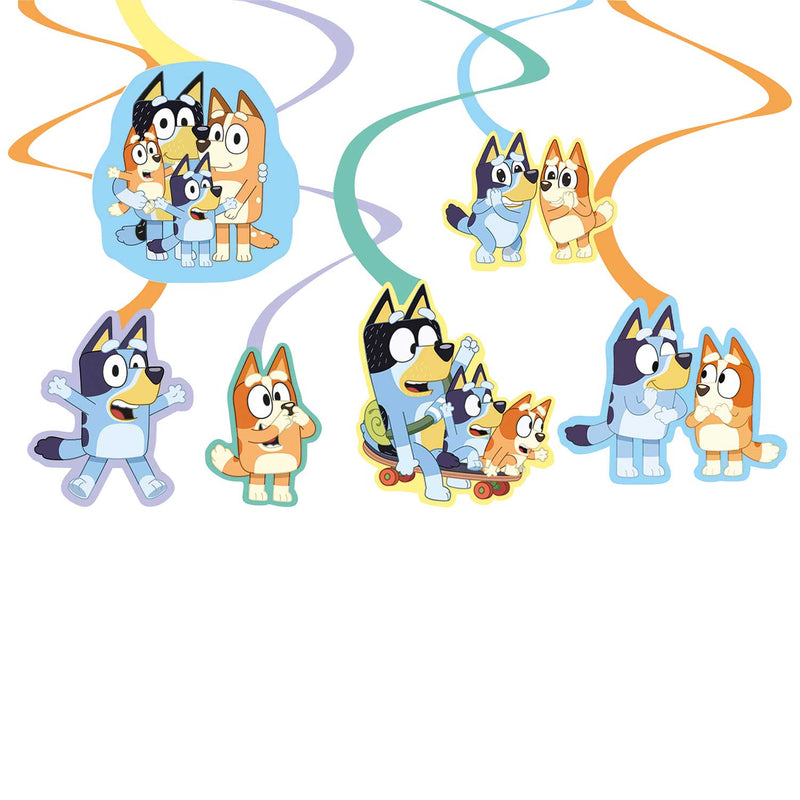 "Bluey" Serie | 6 Deko-Spiralen