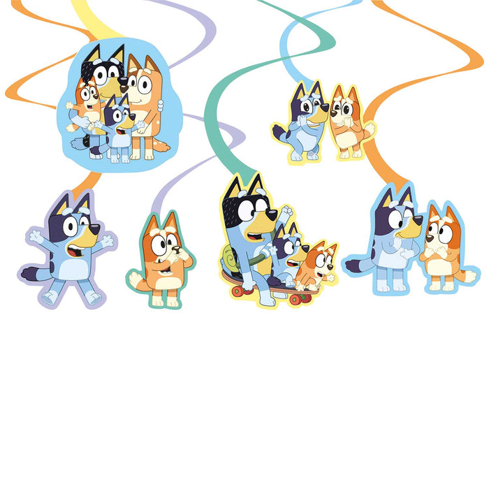 "Bluey" Serie | 6 Deko-Spiralen