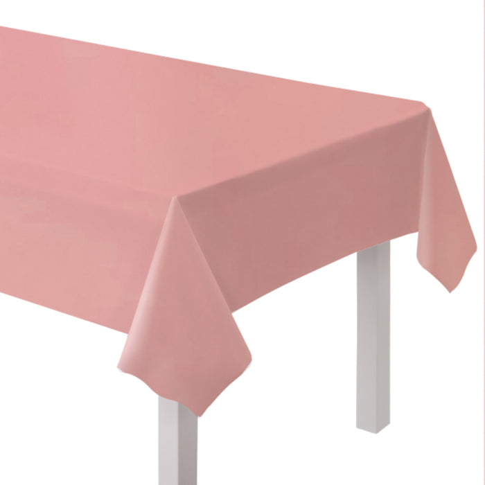 Tischdecke PVC Unifarben 137x274cm | Rosa