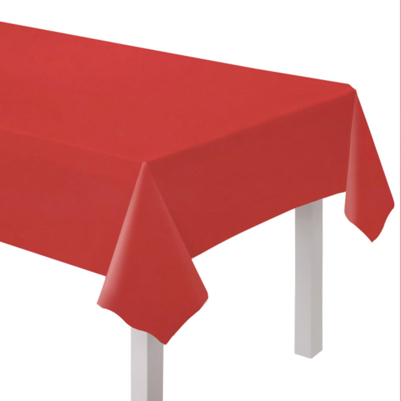 Tischdecke PVC Unifarben 137x274cm | Rot