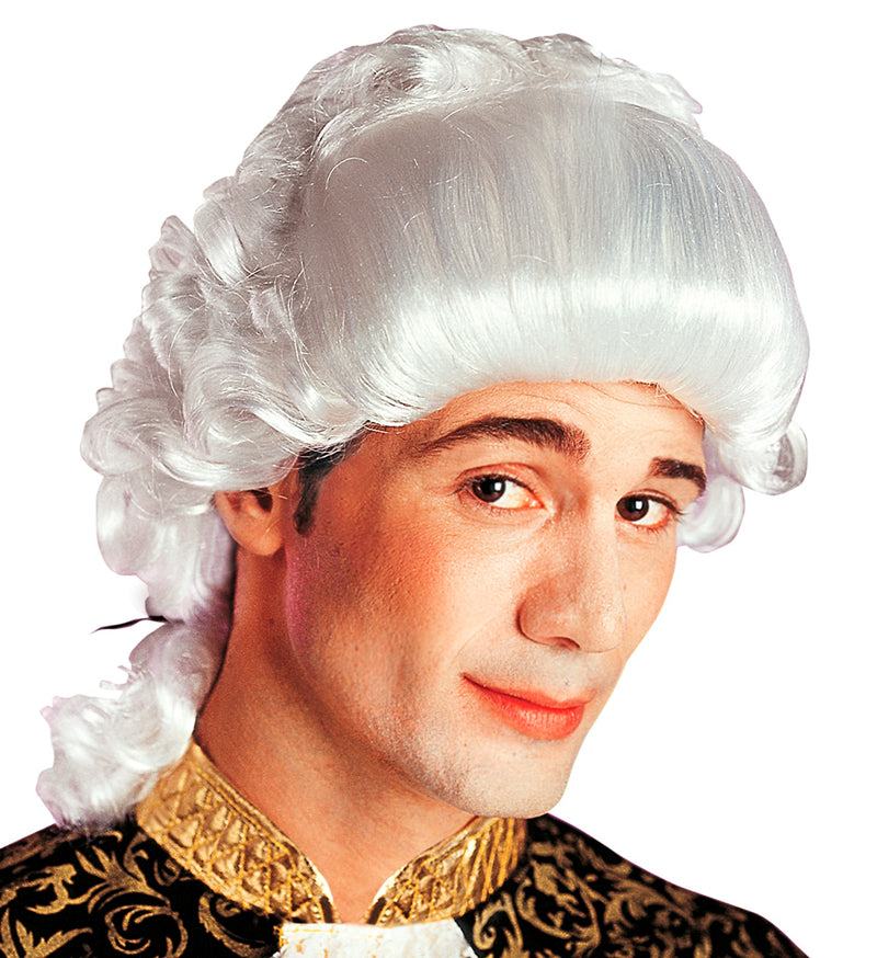 Barock Perücke "Venezianer" für Herren | Weiß