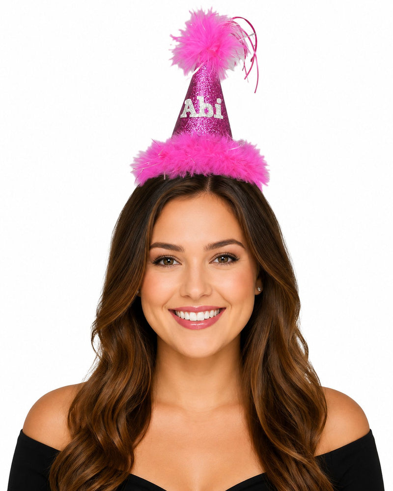 Haarreif mit "Abii" Minihut - Pink | Schulabschluss Party Doktorhut