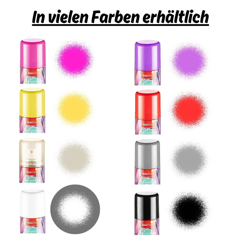 Feiermeier Color Haarspray - Farbwahl | Farbspray - Karneval Halloween Festivals