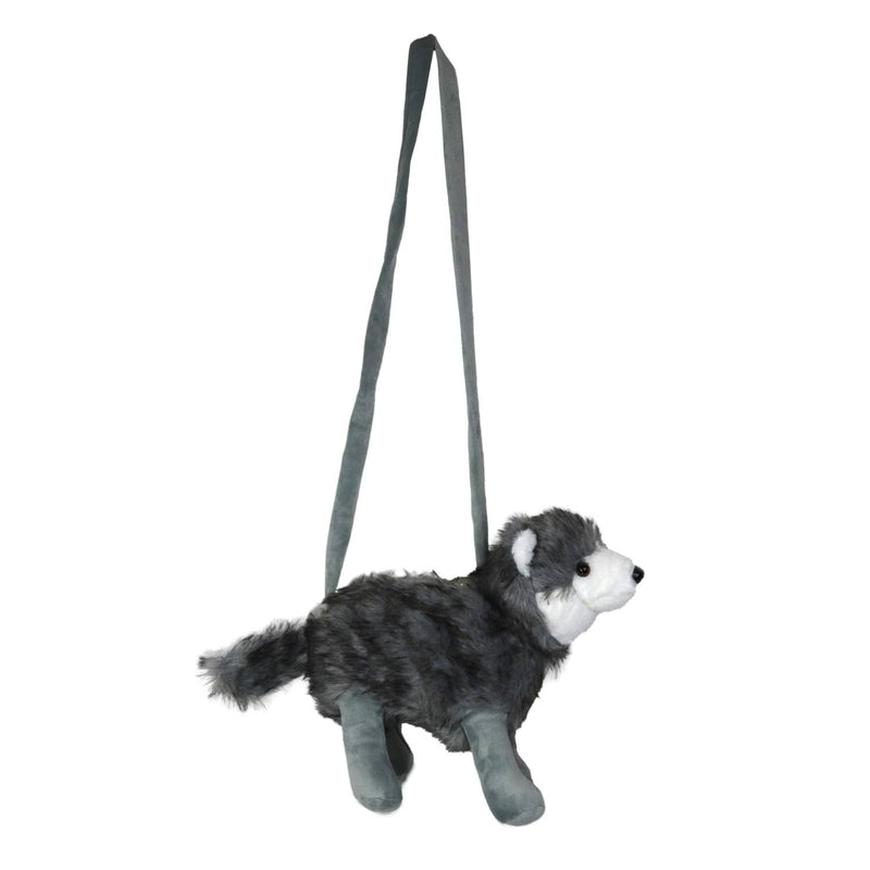 Kuschelige Wolf Handtasche | 30x40x13cm - Grau