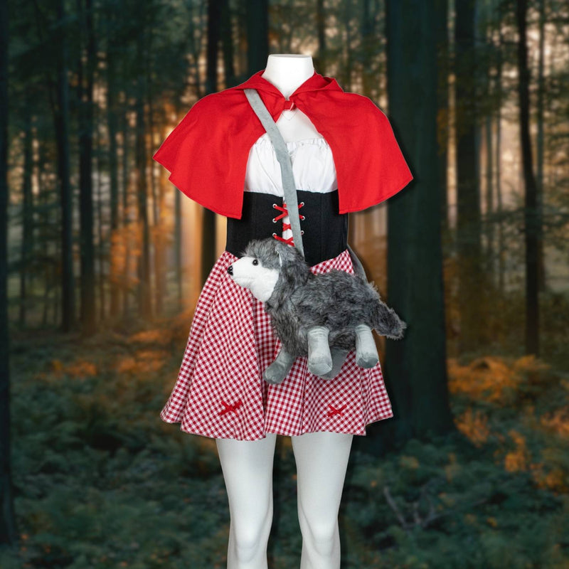 Kuschelige Wolf Handtasche | 30x40x13cm - Grau