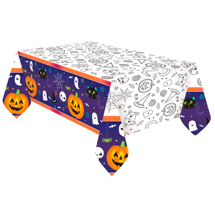 Happy Halloween Tischdecke aus Papier - 120 x 180 cm | Party Tisch Dekoration
