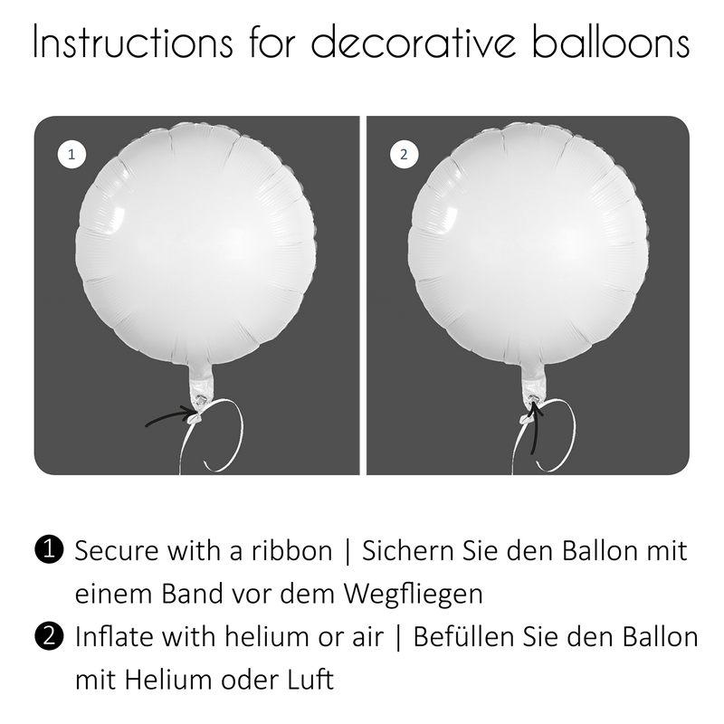 18"/Ø43cm Herz Folienballon  "Ich liebe dich" | Love Story
